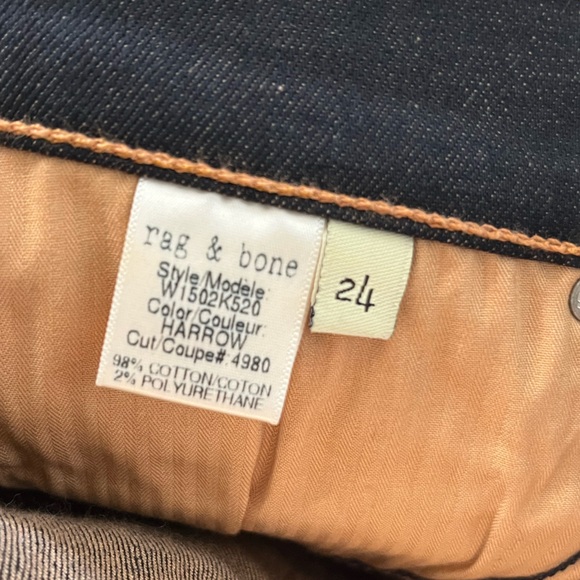 Rag & Bone skinny dark resin wash Harrow MSRP$218 - Picture 6 of 8